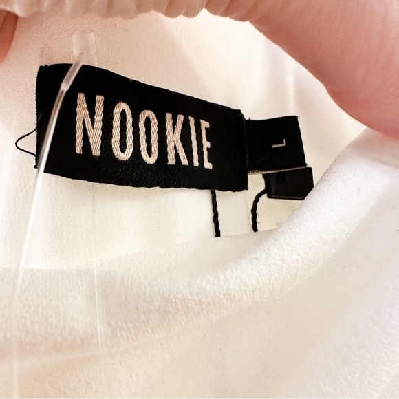 NWT Nookie Lust One Shoulder Midi Dress in White Bridal sz Large - Picture 6 of 9